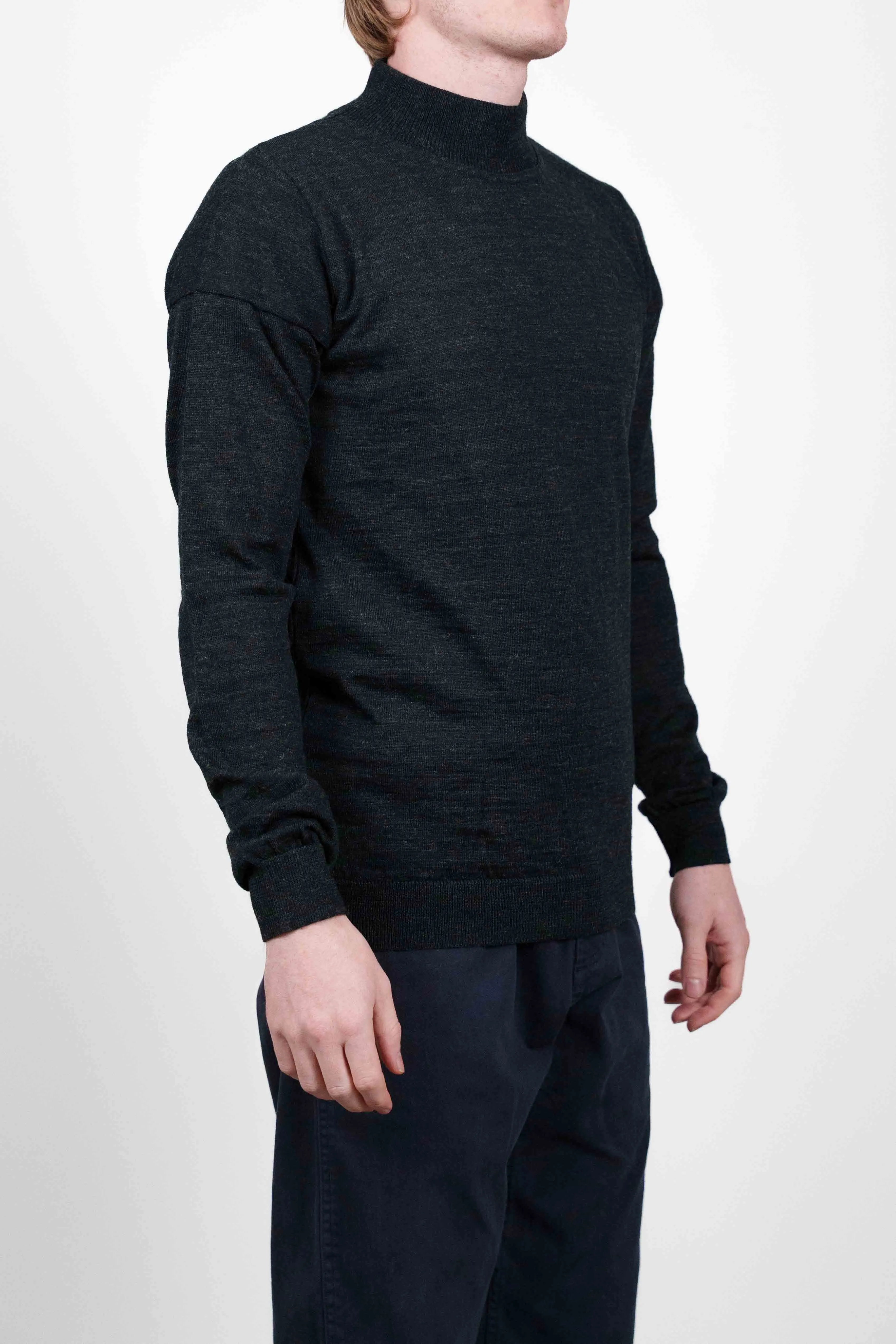 VERSION sweater, black melange sold by S.N.S HERNING product image thumbnail 2