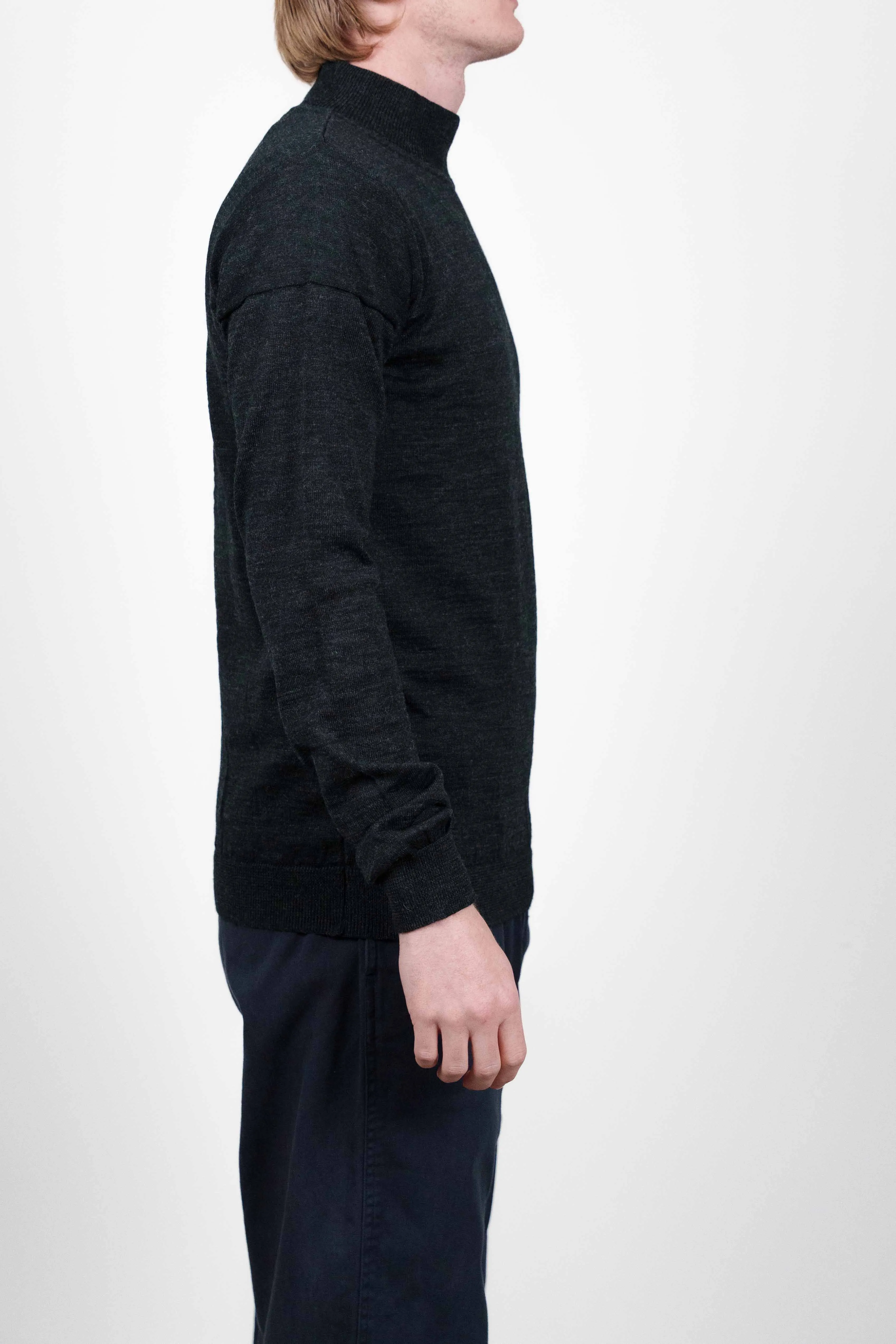 VERSION sweater, black melange sold by S.N.S HERNING product image thumbnail 3