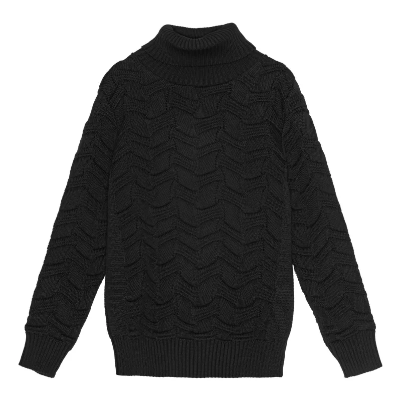 EPIGON-III sweater | høj hals, navy blue II made by S.N.S HERNING