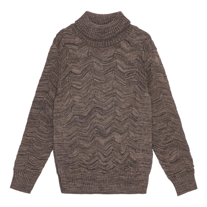 EPIGON-III sweater | høj hals, terra brown made by S.N.S HERNING