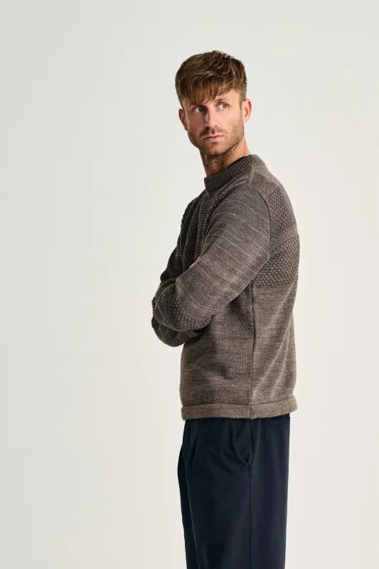 FISHERMAN-III sweater | høj hals, terra-II brown made by S.N.S HERNING