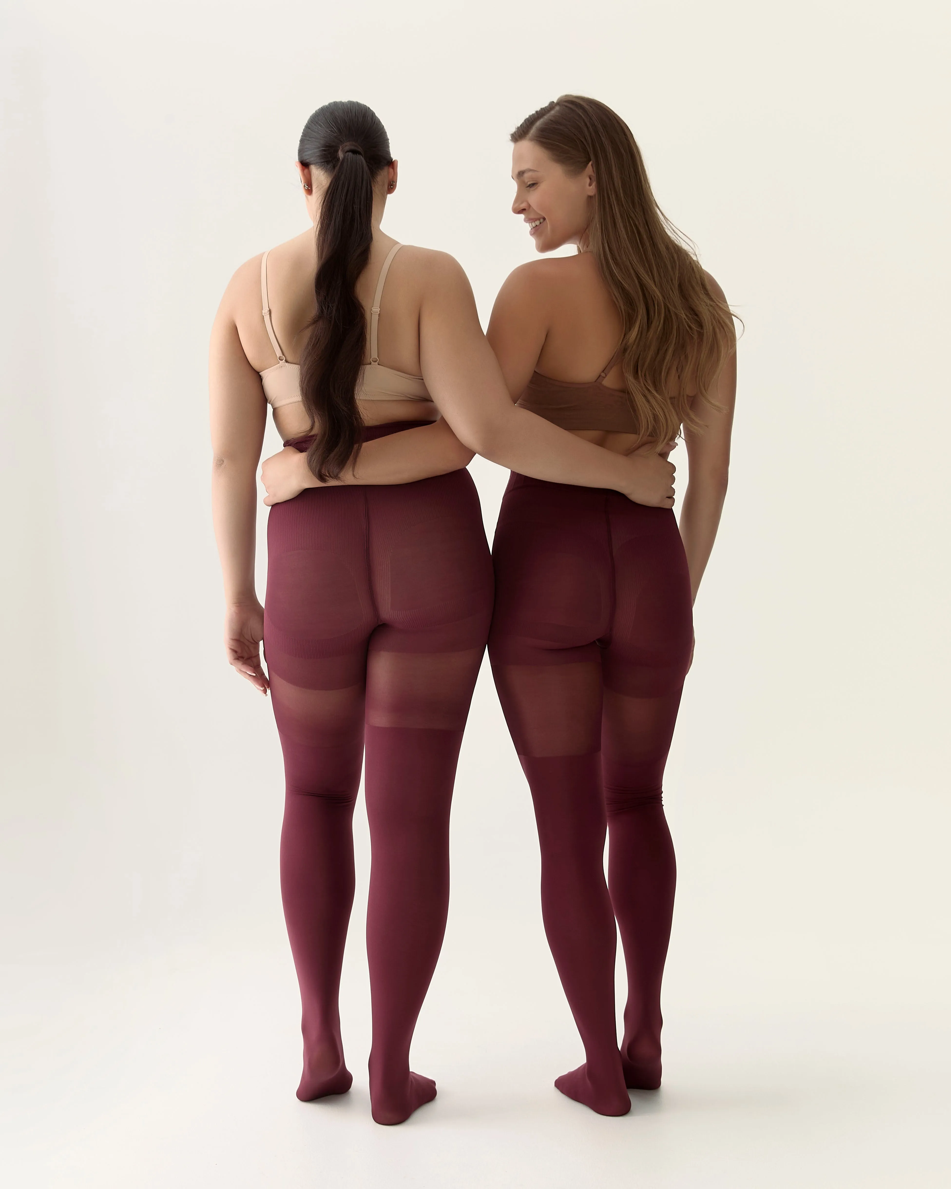 Classic Over-the-Knee Contour Shaping Tights in Zinfandel sold by From Rachel product image thumbnail 3