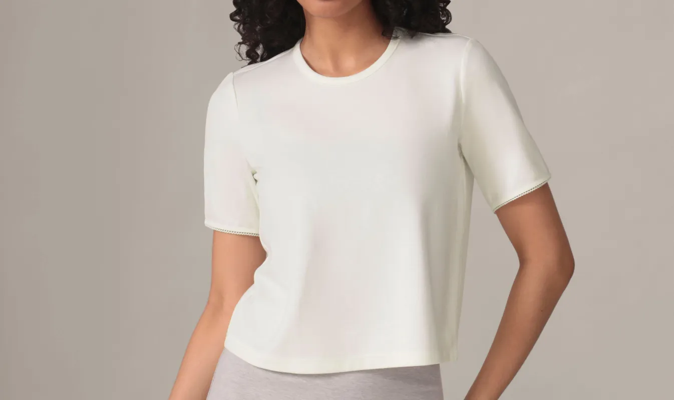 The Perfect Tee - Light Ease knit in Ivory made by From Rachel