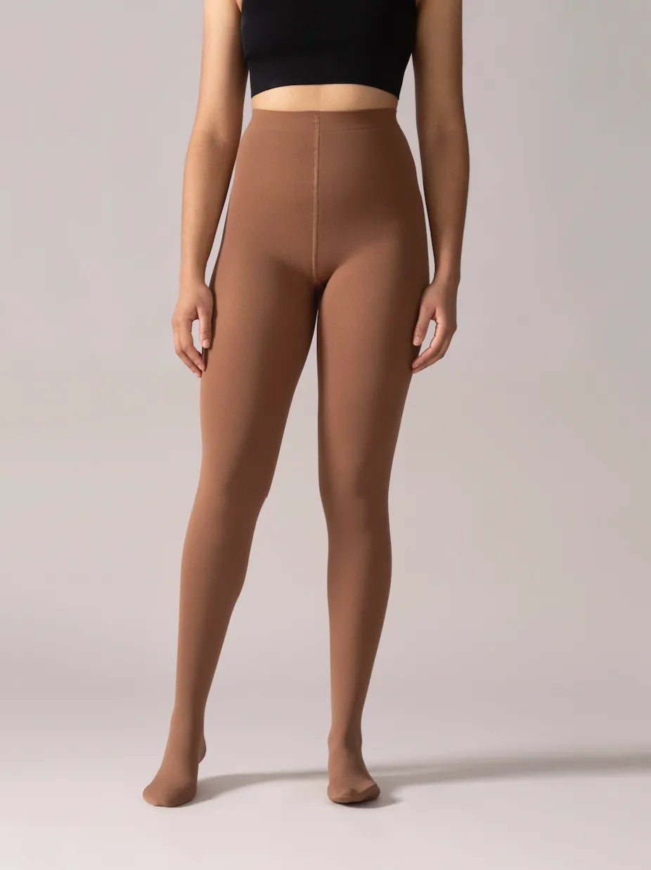 Warm Fleece Tights in Coffee sold by From Rachel product image thumbnail 4