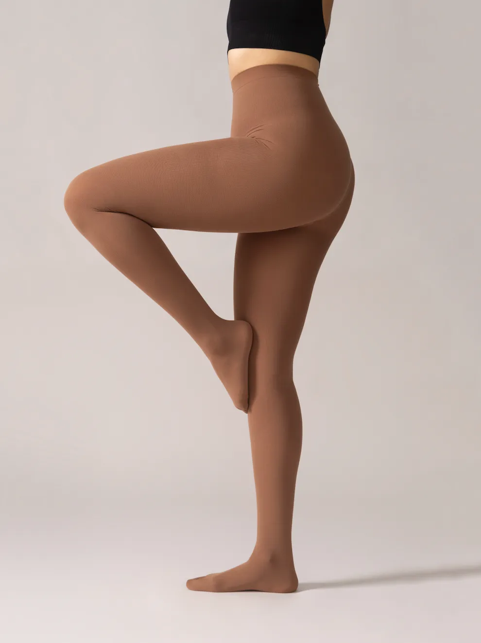 Warm Fleece Tights in Coffee sold by From Rachel