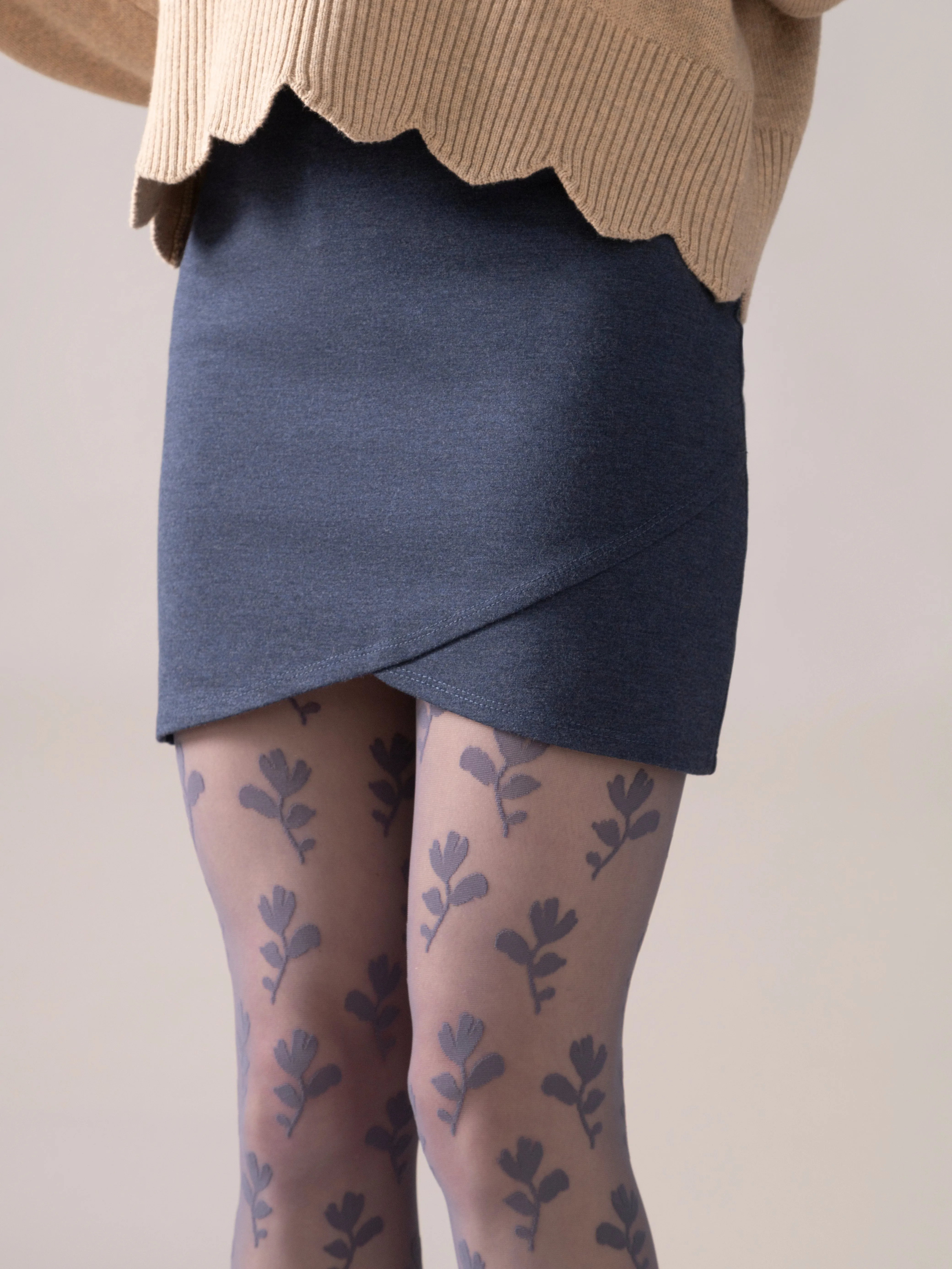 Tulip Ease Knit OTK Skirt in Heather Lake sold by From Rachel product image thumbnail 5
