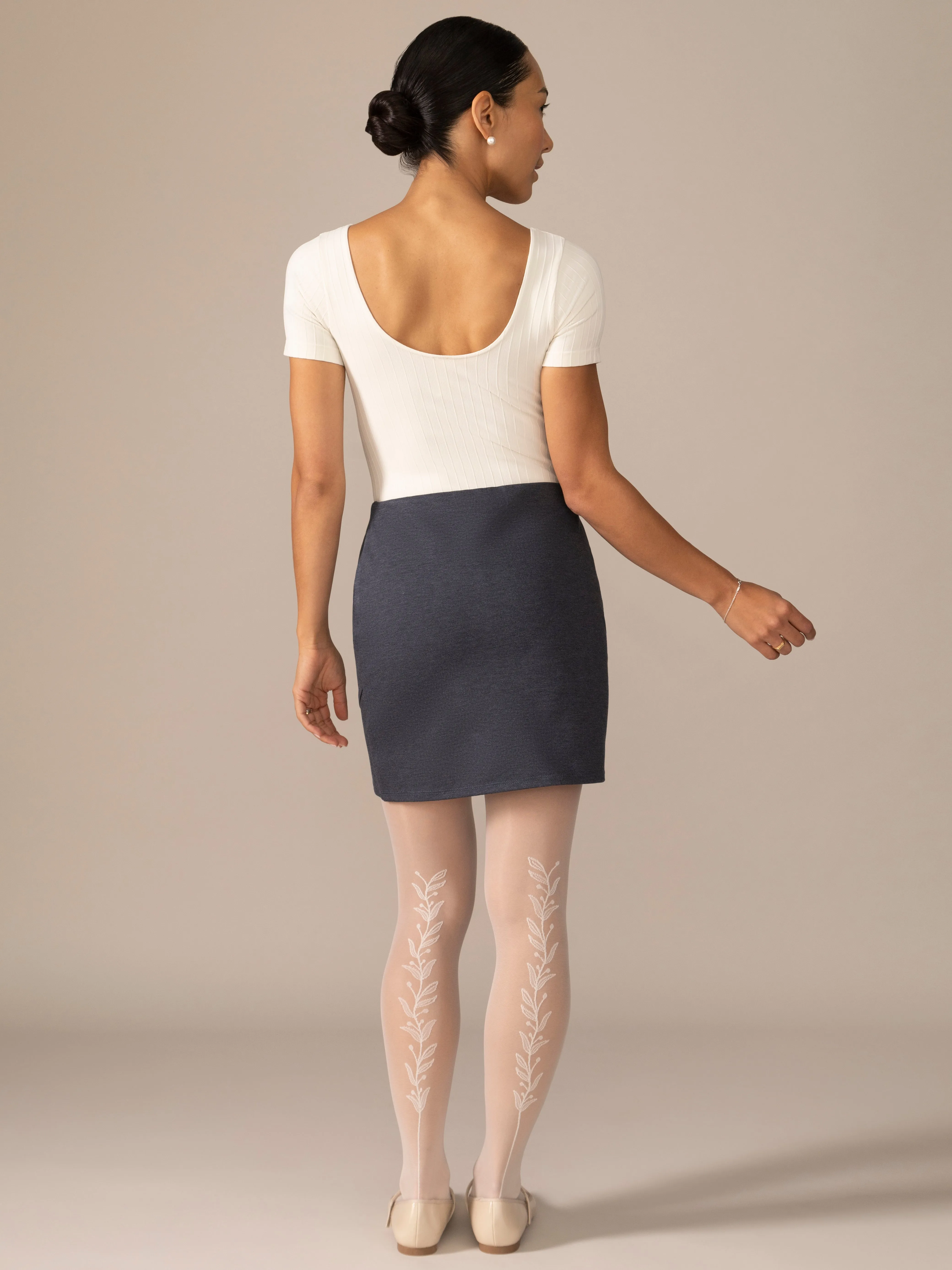 Tulip Ease Knit OTK Skirt in Heather Lake sold by From Rachel product image thumbnail 2