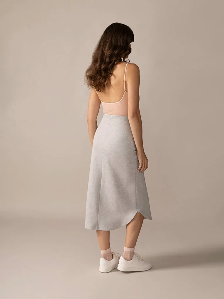 Slip-On Ease Knit Jogger Skirt in Heather Grey sold by From Rachel product image thumbnail 5