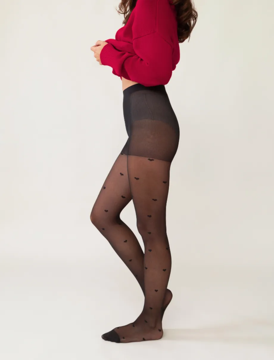 Heart Pattern Tights sold by From Rachel product image thumbnail 2