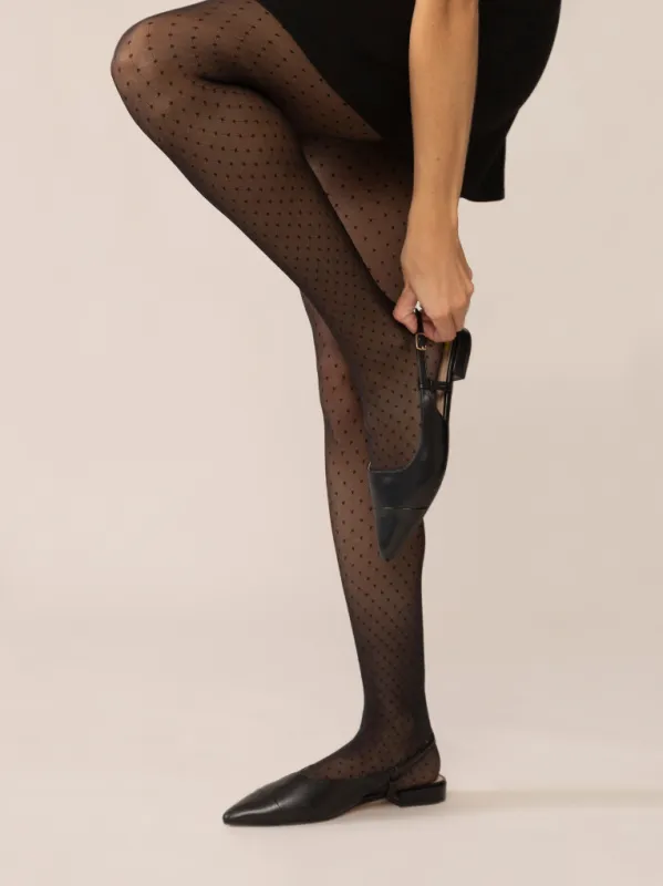 Fishnet Style Tights in Black made by From Rachel