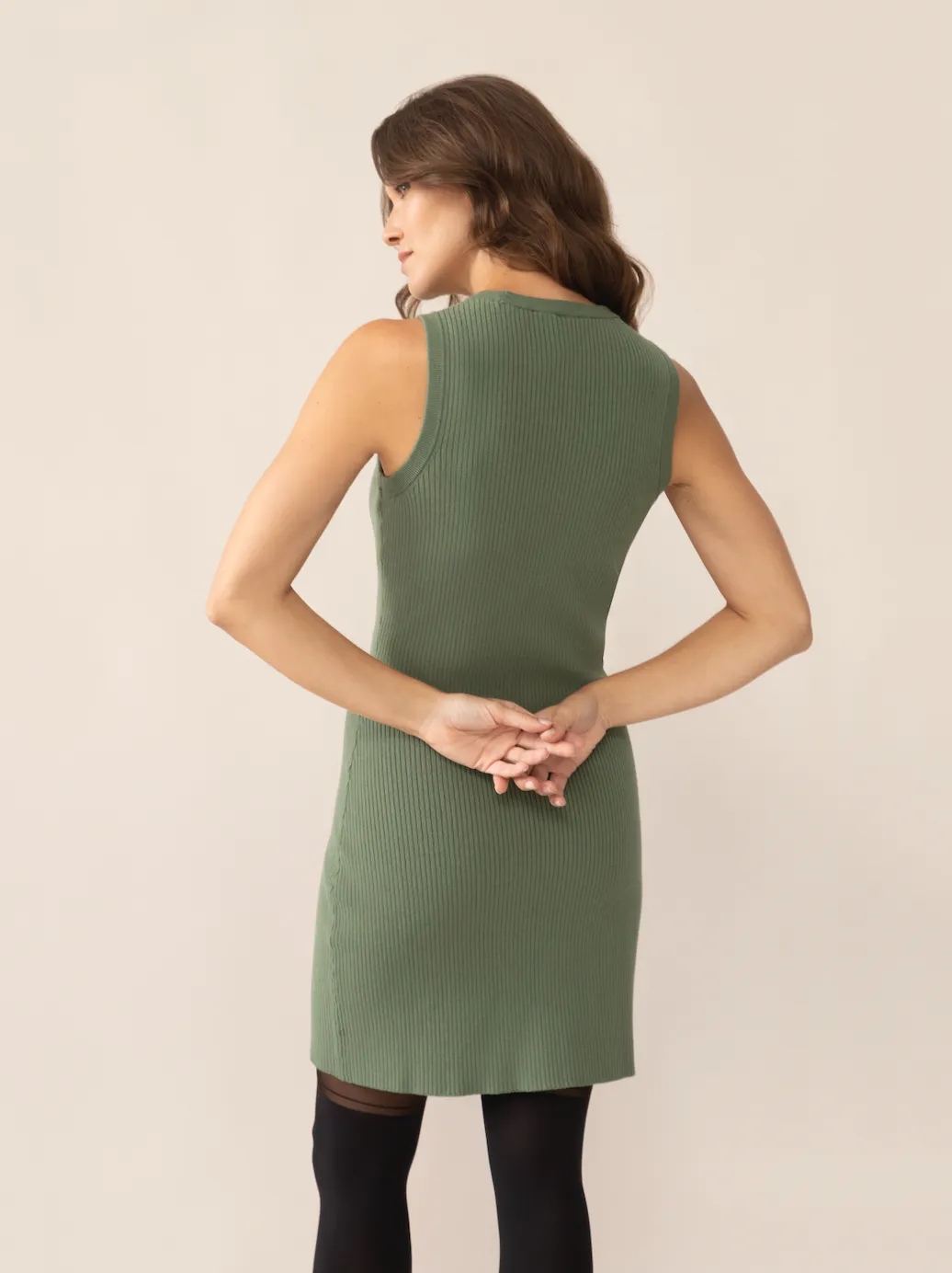 Taylor Sleeveless Sweater Dress in Green sold by From Rachel product image thumbnail 4