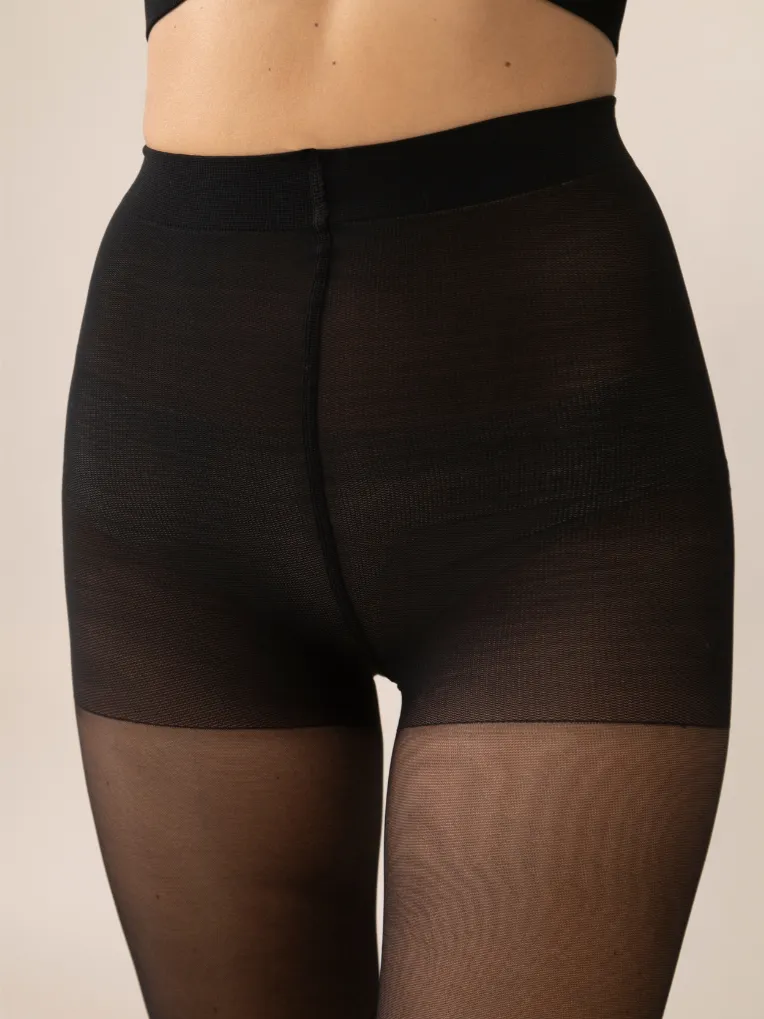 Lace Crown Over-the-Knee Tights in Black sold by From Rachel product image thumbnail 4