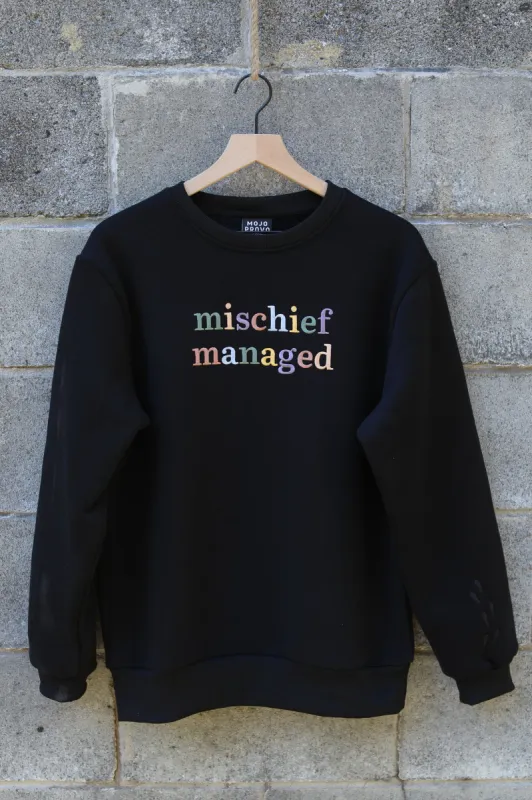 Mischief Managed Multicolored Embroidered Crew sold by Mojo Provo