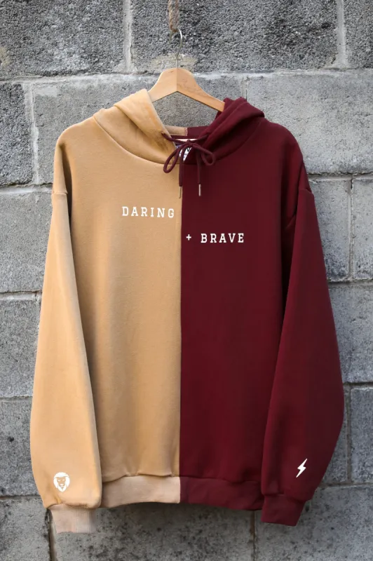 Oversized Daring + Brave Split Hoodie sold by Mojo Provo