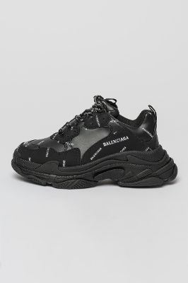 Balenciaga, Pantofi sport de piele ecologica cu imprimeu Triple S, Negru, 41 sold by Emag