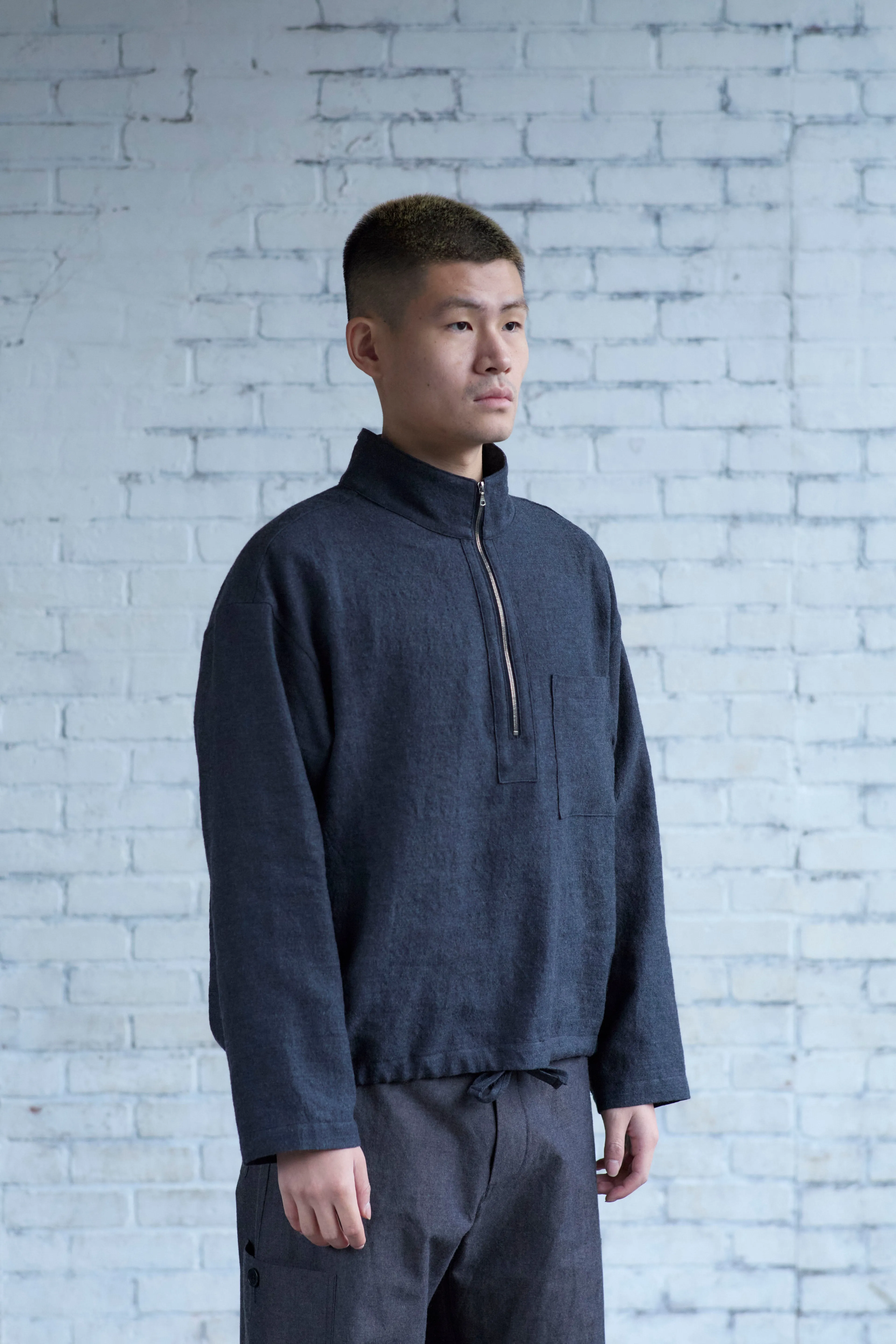 Crane Pullover in Charcoal Wool / Linen sold by Of Nothing product image thumbnail 5