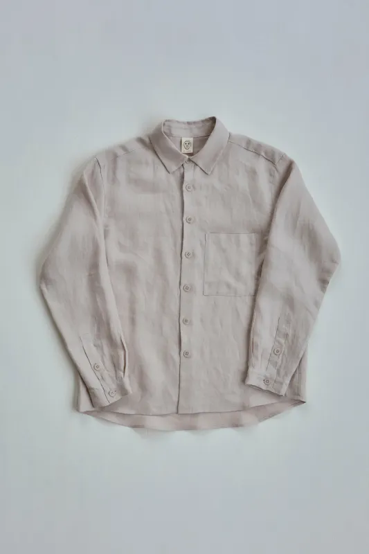 Dress Shirt in Bone Linen Twill sold by Of Nothing