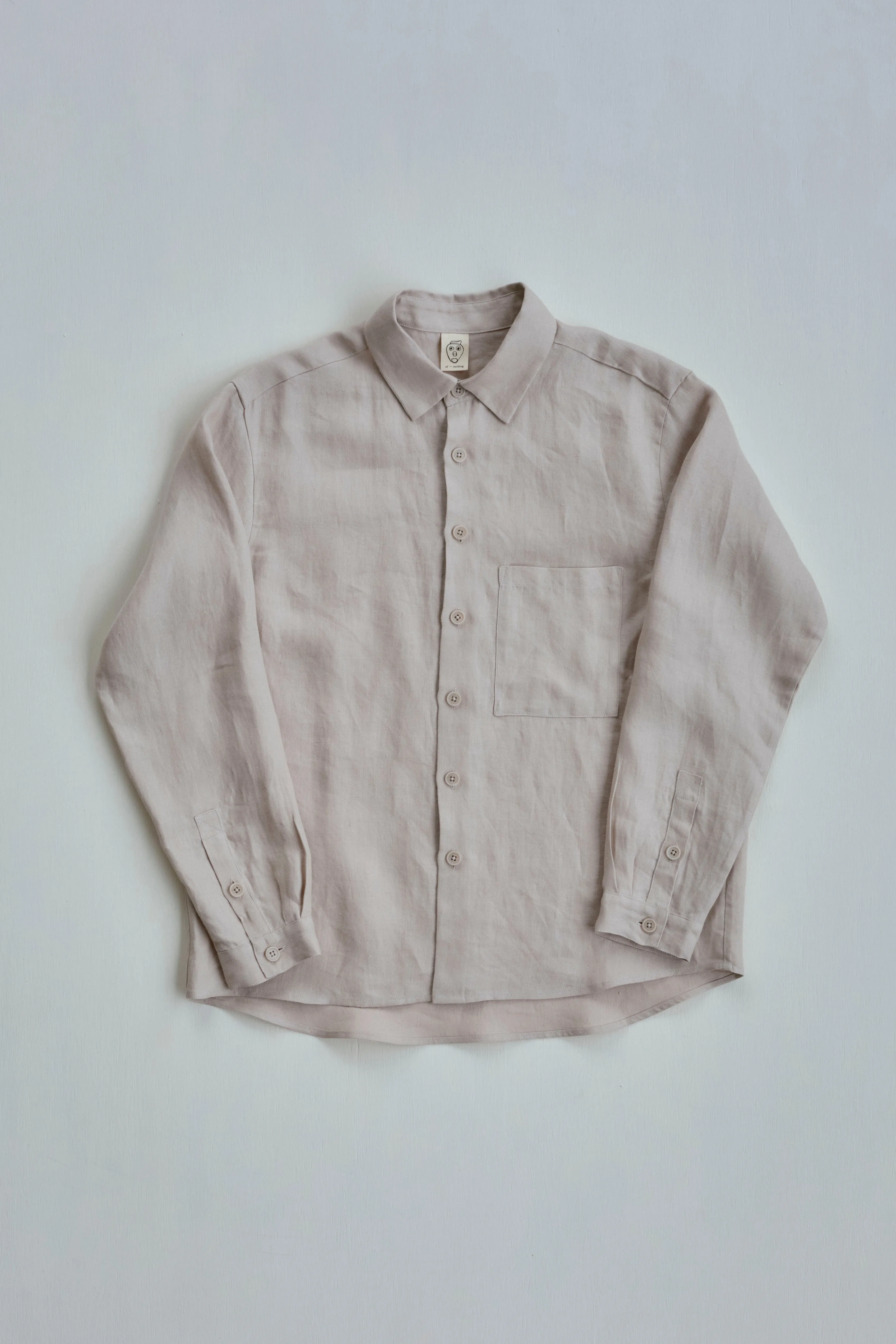 Dress Shirt in Bone Linen Twill sold by Of Nothing