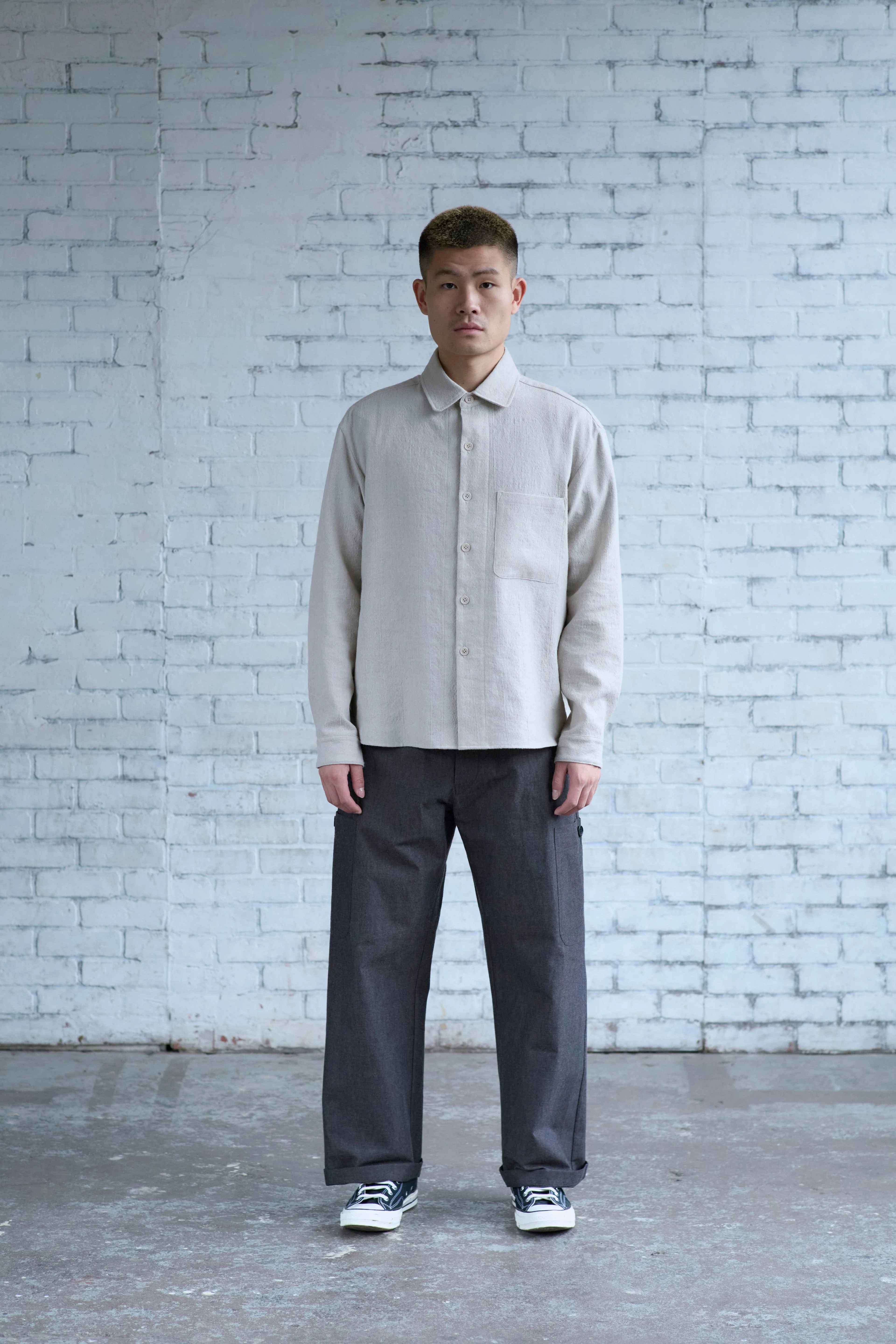 Tent Shirt in Sand Wool / Linen sold by Of Nothing product image thumbnail 2