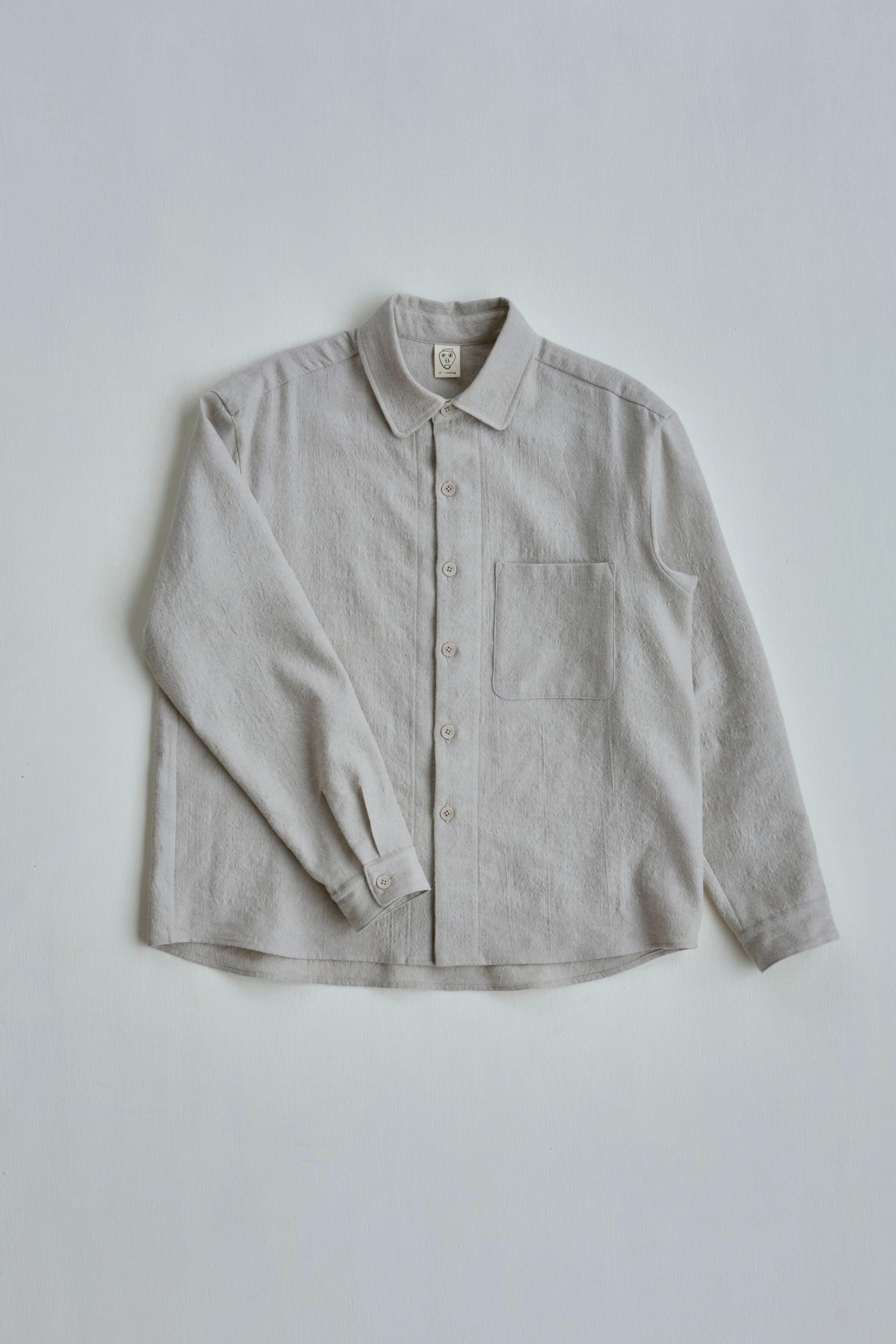 Tent Shirt in Sand Wool / Linen sold by Of Nothing