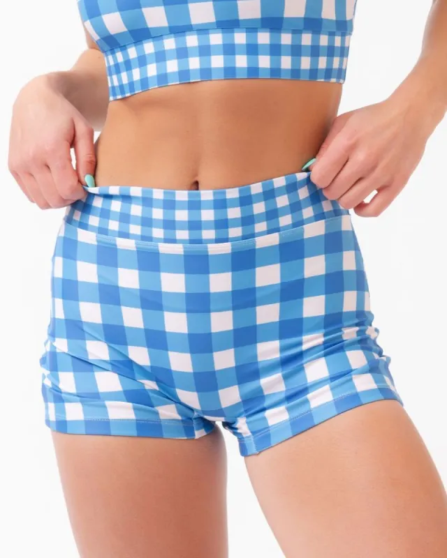 Blue Gingham Boy Short sold by Lime Ricki