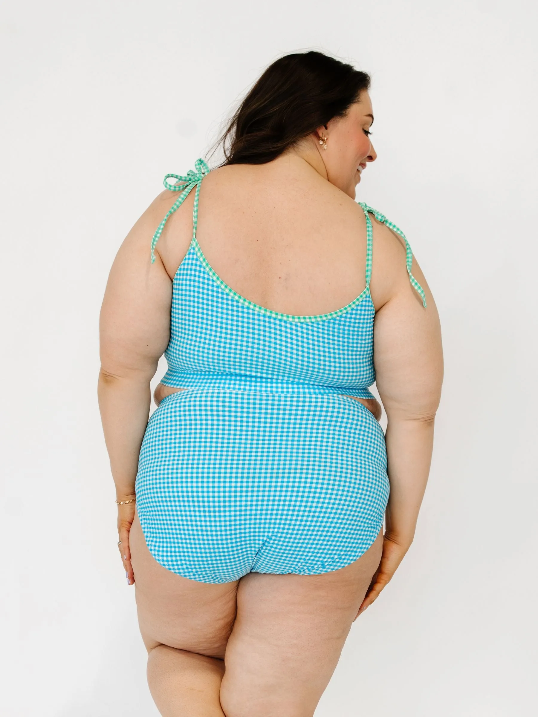 Blue Seersucker High-Waist Bottom sold by Lime Ricki product image thumbnail 5