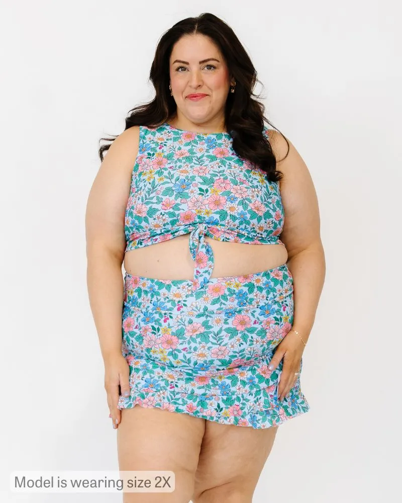 Trellis Floral Ruffle Skirt w/ Bottoms sold by Lime Ricki product image thumbnail 5