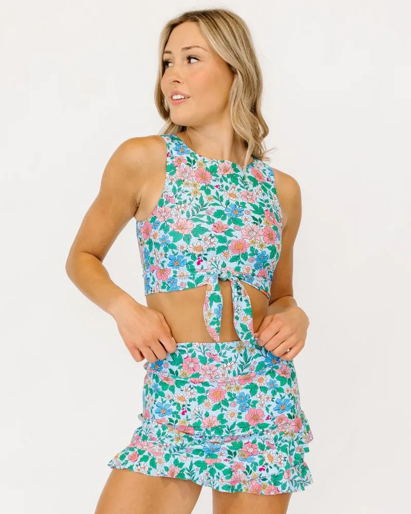 Trellis Floral Ruffle Skirt w/ Bottoms sold by Lime Ricki product image thumbnail 2