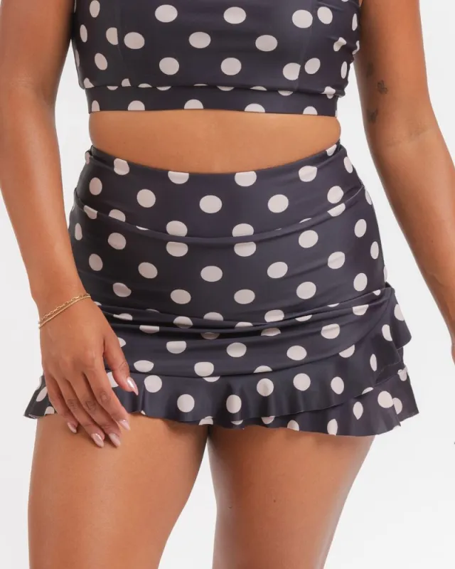 Retro Dot Ruffle Skirt w/ Bottoms sold by Lime Ricki