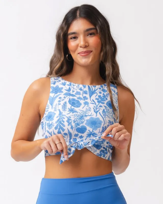 Botany Floral Knotted Crop Top made by Lime Ricki