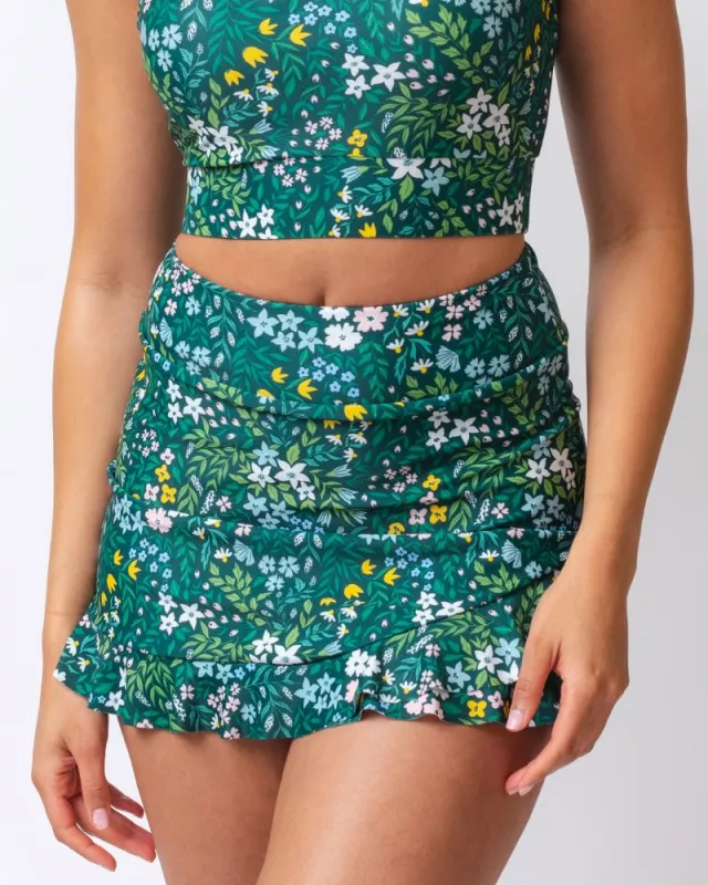 Cottage Floral Ultra High-Waist Skirt w/ Bottoms sold by Lime Ricki