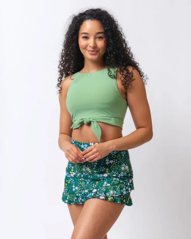 Basil Knotted Crop Top sold by Lime Ricki