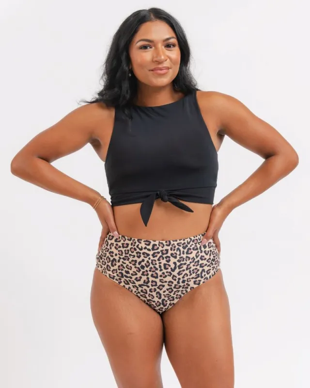 Black Knotted Crop Top sold by Lime Ricki