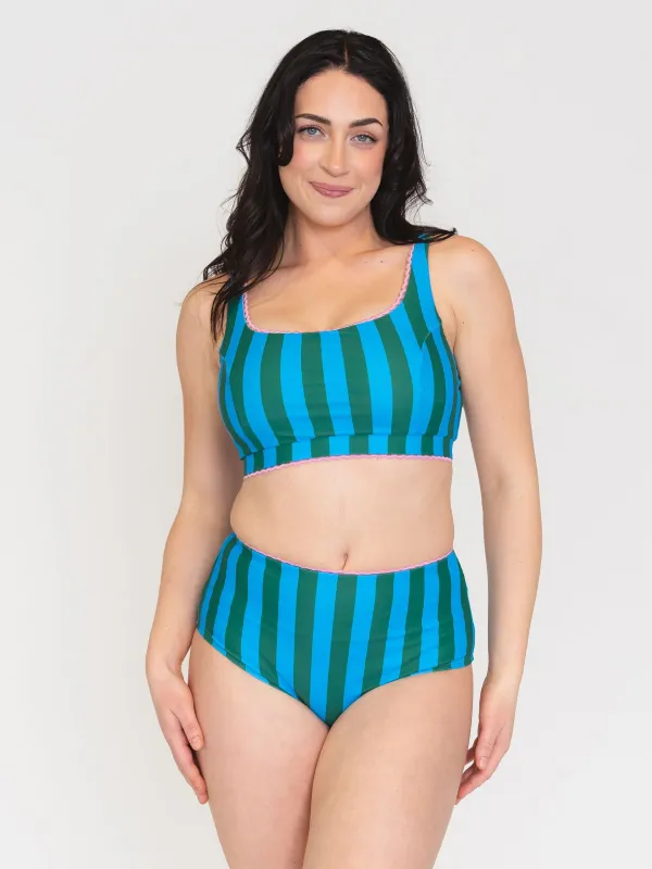 Juniper Stripe Scoop Bralette made by Lime Ricki