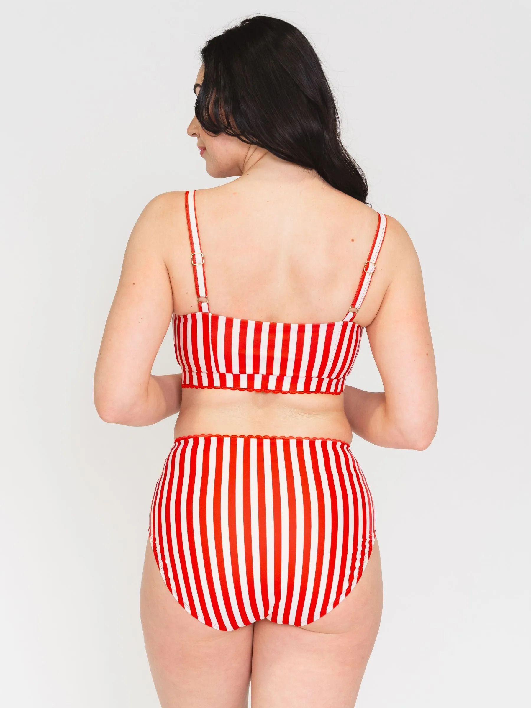 Red Stripe Scoop Bralette sold by Lime Ricki product image thumbnail 3