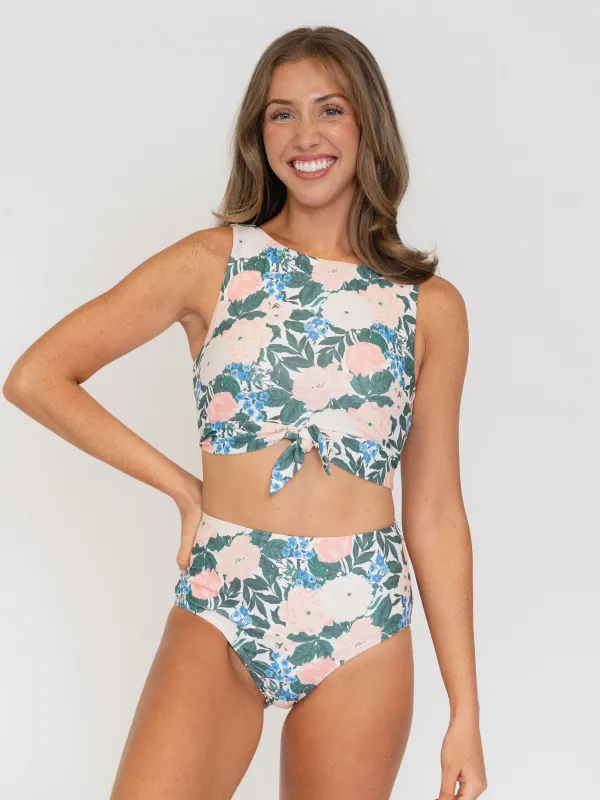 Bouquet Knotted Crop Top made by Lime Ricki