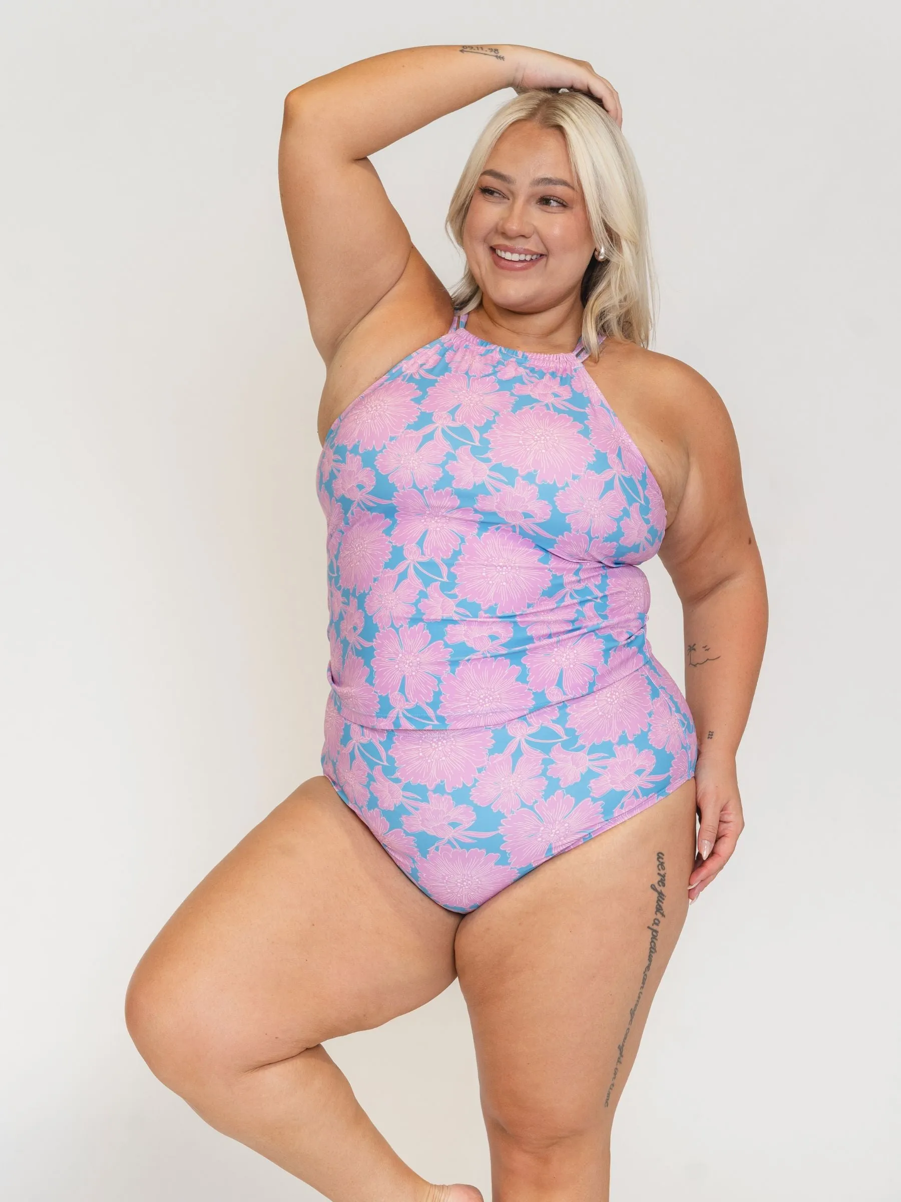 Dahlia Double-Cinch Tankini Top sold by Lime Ricki product image thumbnail 4