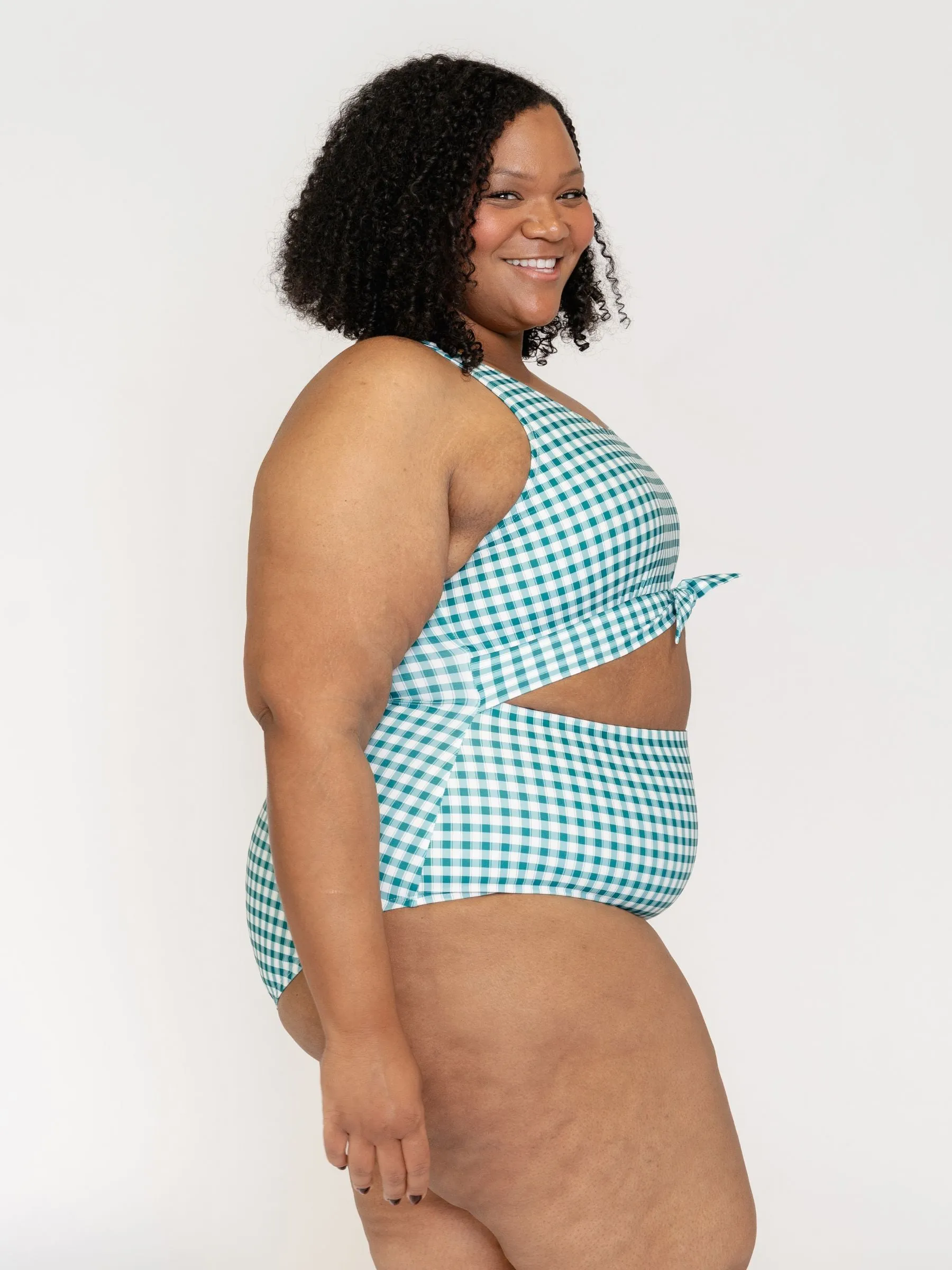 Juniper Gingham Knotted One-Piece sold by Lime Ricki product image thumbnail 5