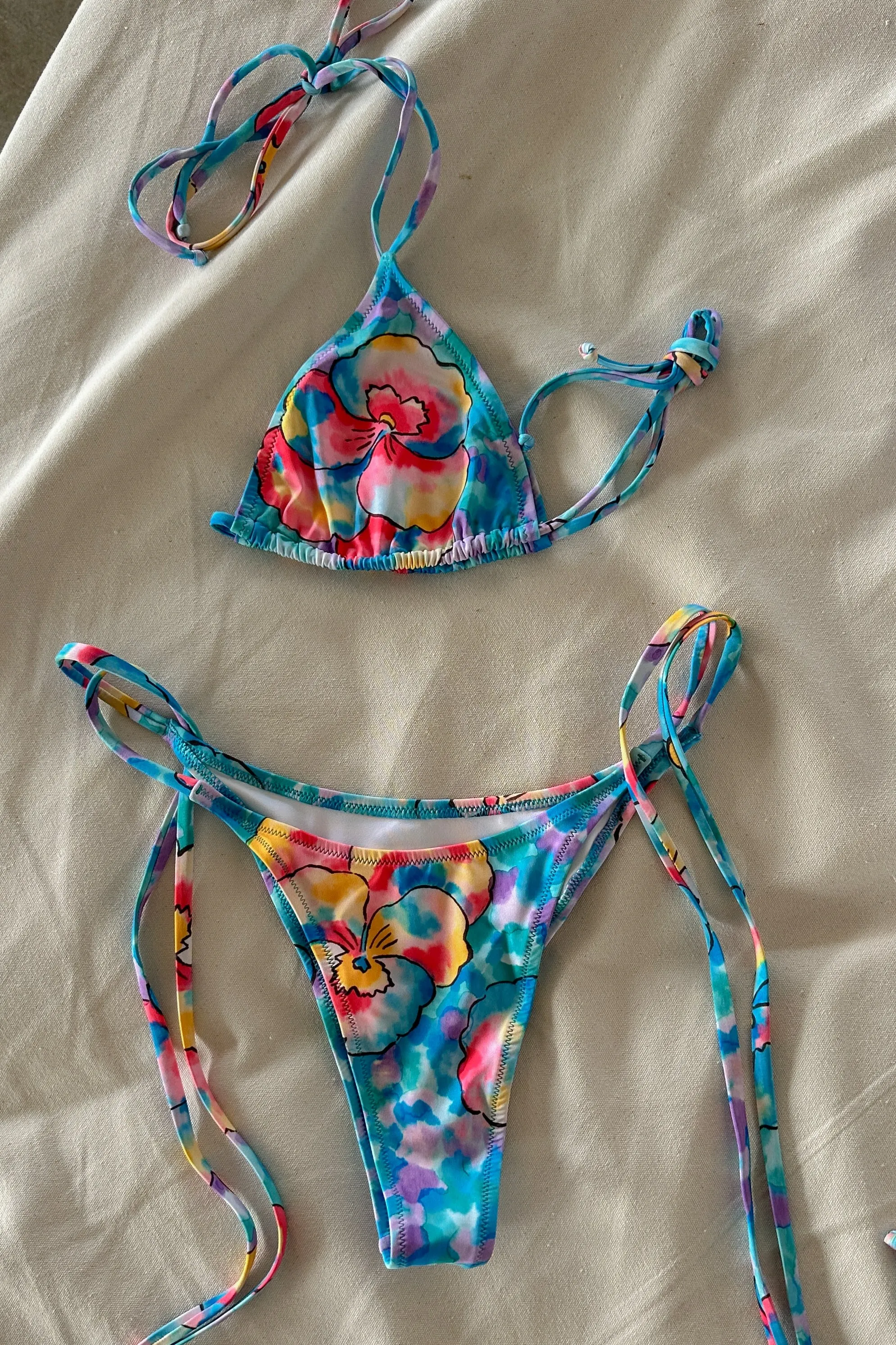 Demi Top Pastel Pansies sold by Tea You product image thumbnail 3