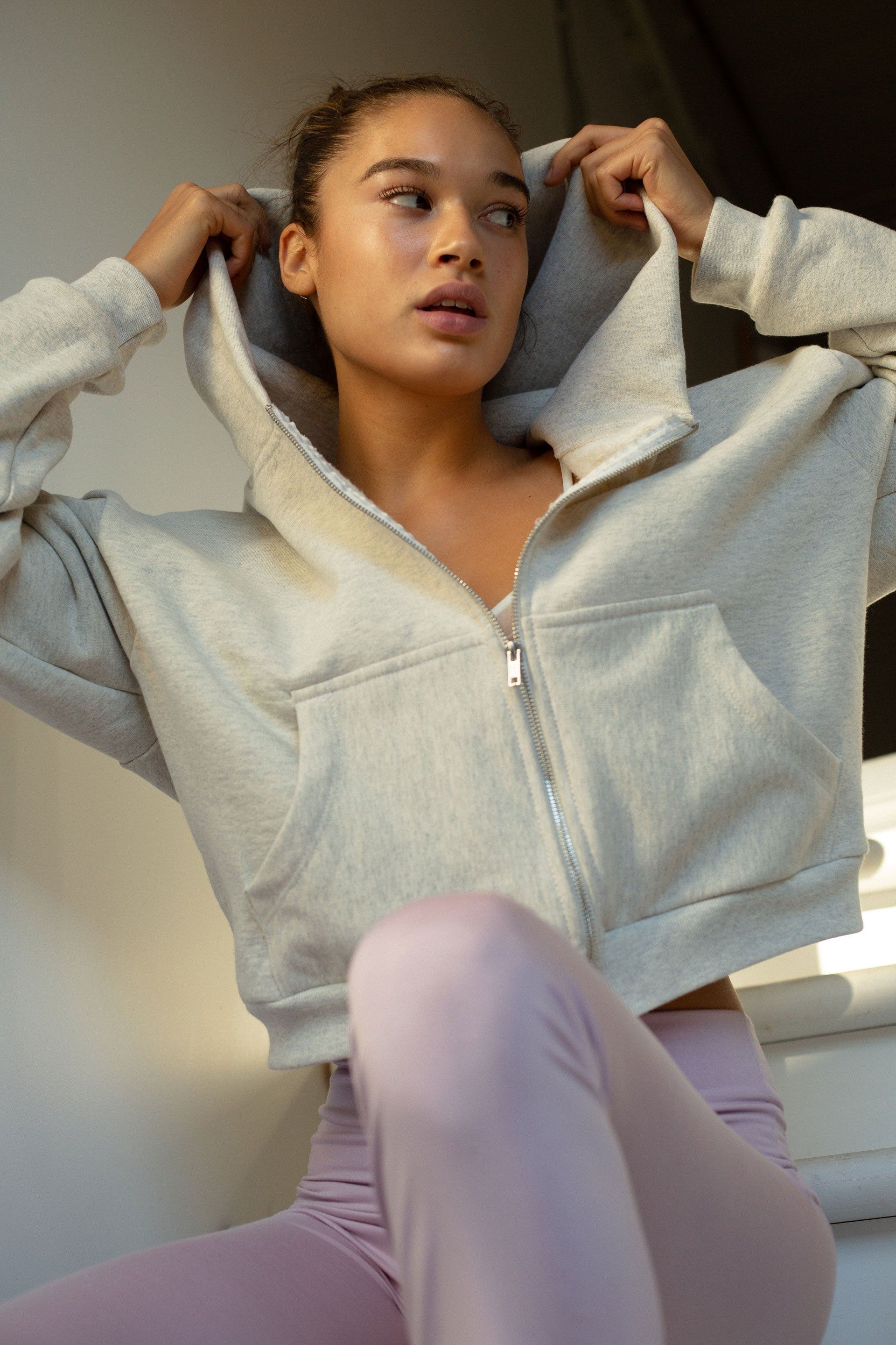 Fleece Hoodie Zip-up sold by Tea You product image thumbnail 3