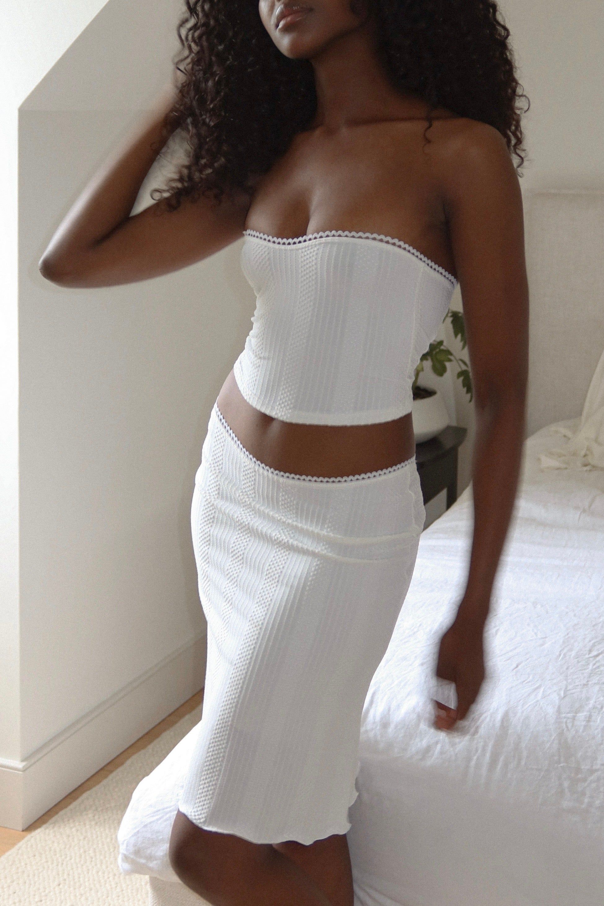 Clara Midi Skirt sold by Tea You