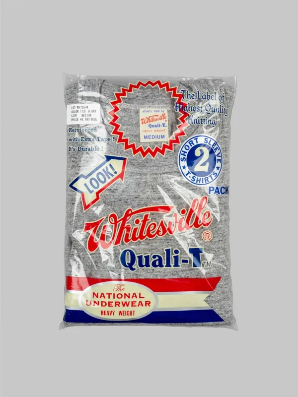 Whitesville Tubular T-Shirt Heather Grey (2 Pack) made by Whitesville
