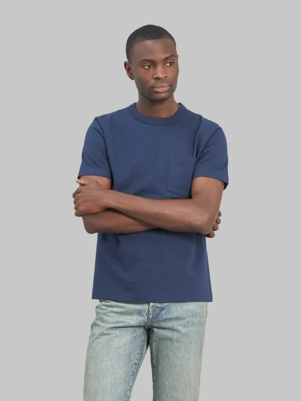 Whitesville Heavyweight Pocket T-Shirt Navy made by Whitesville