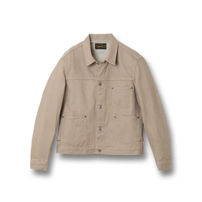 Color Denim Work Jacket【OR-4334】 made by Orgueil