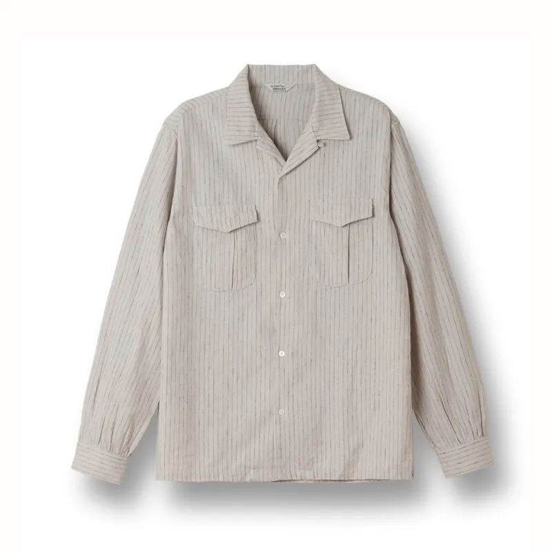 Striped Work Shirt【OR-5122】 made by Orgueil