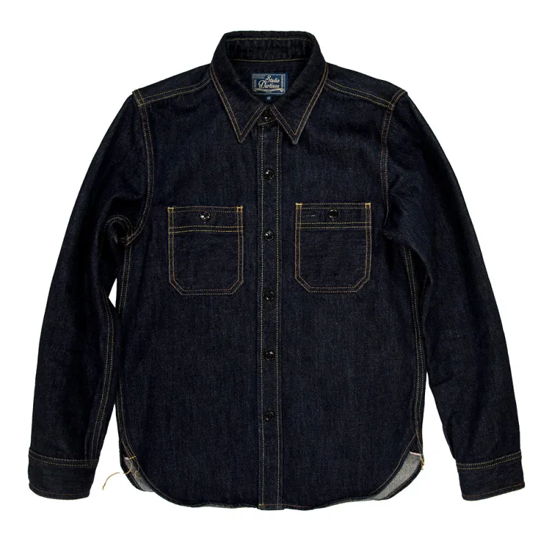 14ozデニムワークシャツ【D5335】 made by Studio D'Artisan