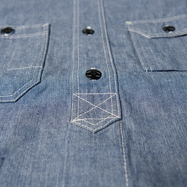 シャンブレー長袖ワークシャツ【5333A】 sold by Studio D'Artisan product image thumbnail 5