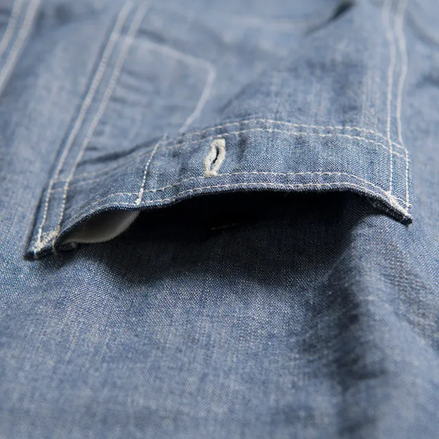 シャンブレー長袖ワークシャツ【5333A】 sold by Studio D'Artisan product image thumbnail 4