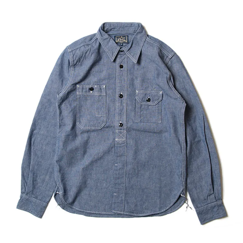 シャンブレー長袖ワークシャツ【5333A】 made by Studio D'Artisan