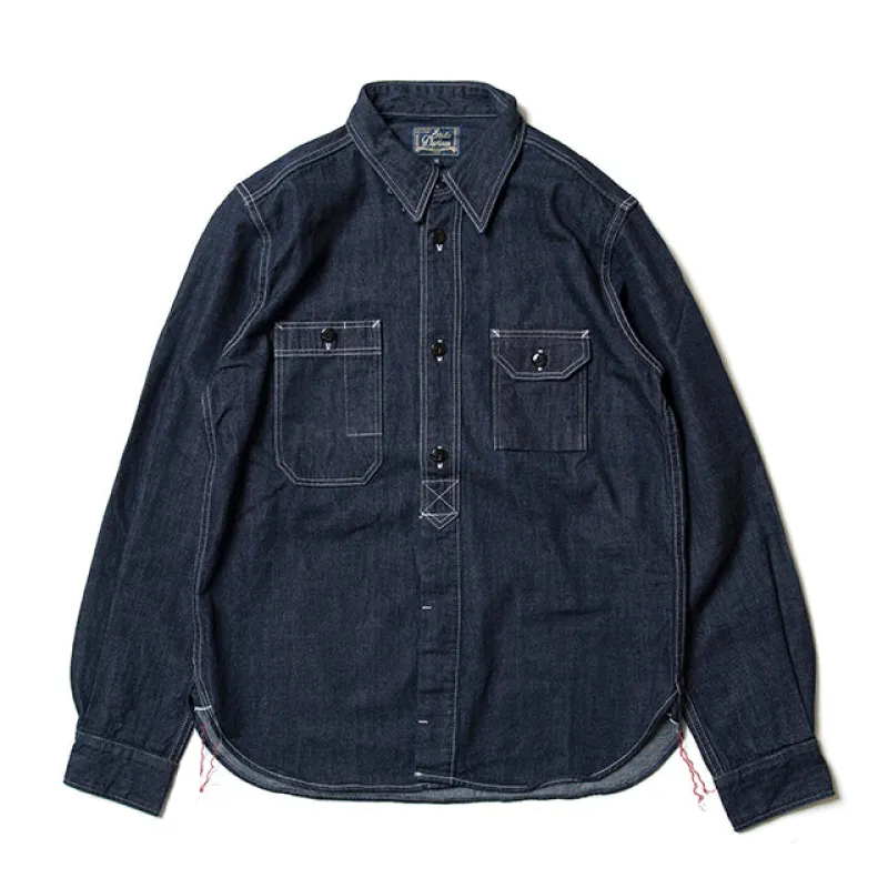 デニム長袖ワークシャツ【5333B】 made by Studio D'Artisan